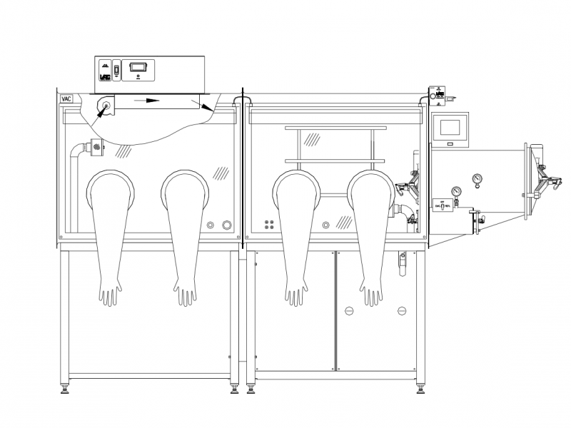 Glove box cooling assembly Glove box cooling assembly