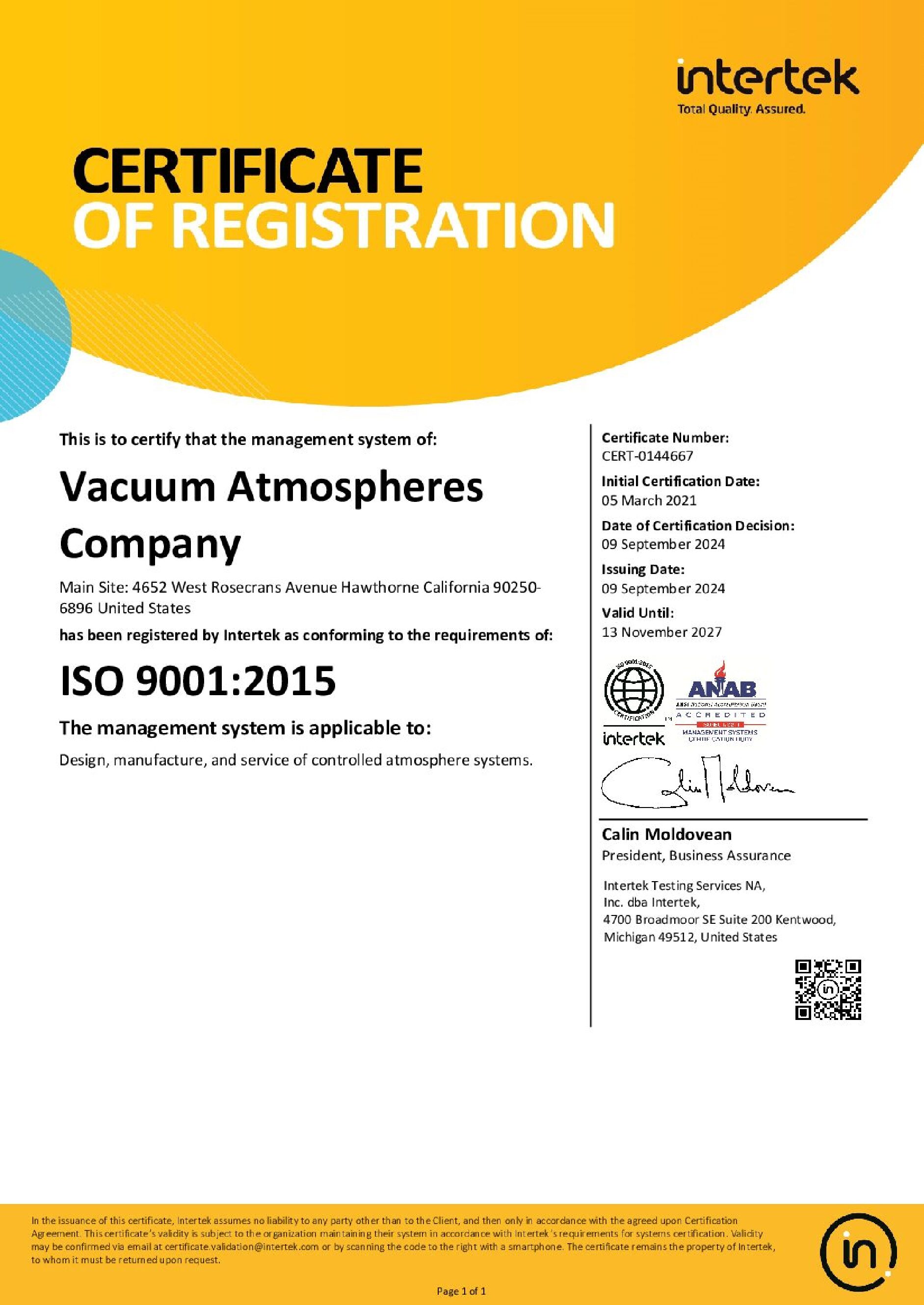 ISO Cert Nov 27